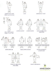 Banksman Hand Signals Chart